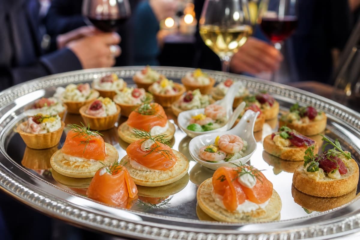 Canapés at a home gathering